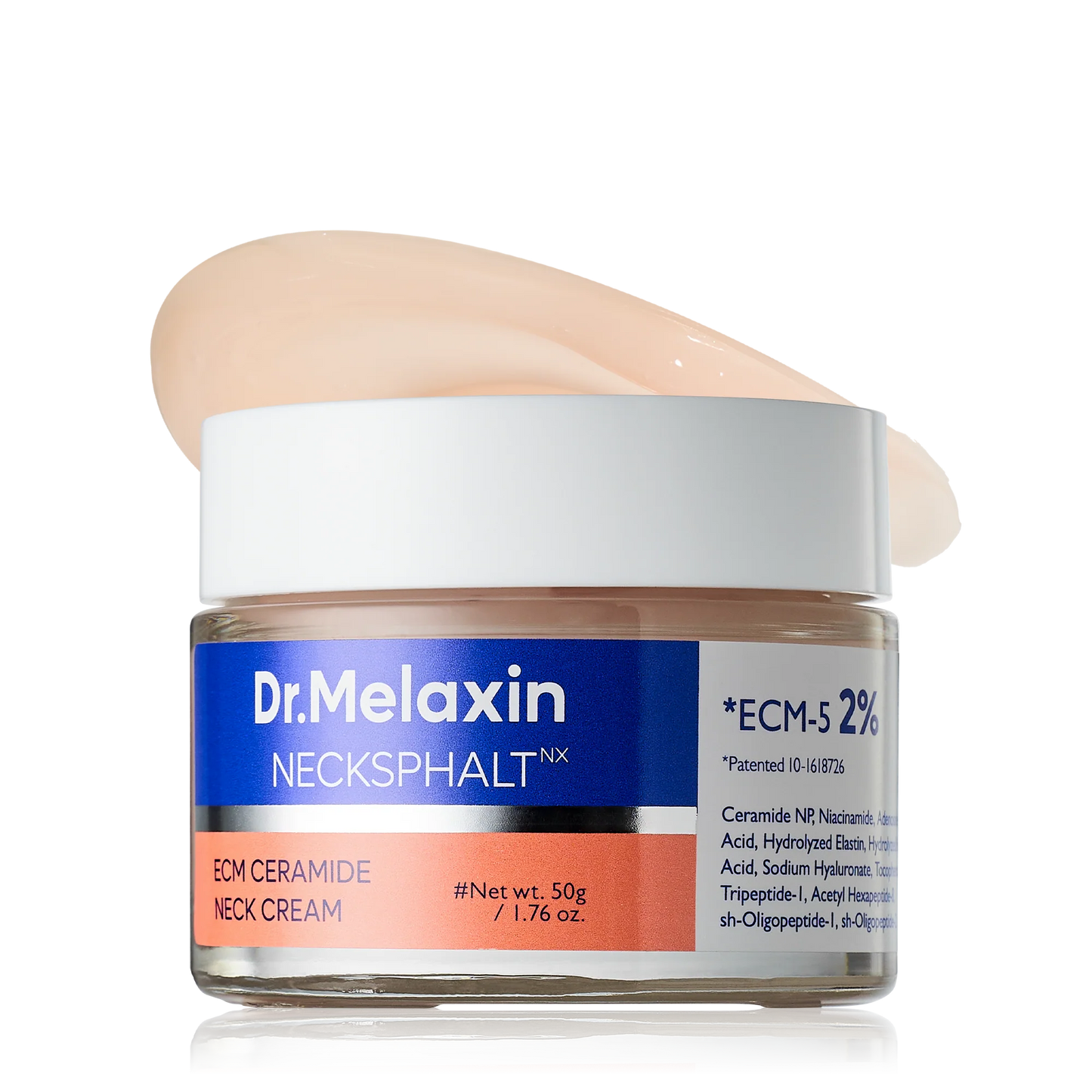 Dr.Melaxin Necksphalt Firming Cream with ECM-5 20,000ppm, Firming & Lifting Neck Cream for Wrinkles & Sagging Skin, Ceramide & Collagen for Elasticity & Radiant Glow