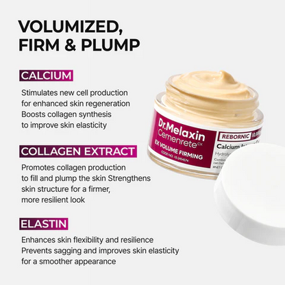 Dr.Melaxin Calcium Intense Firming Cream with Collagen & Elastin, Lifting & Volumizing Face Cream for Sagging Skin, Niacinamide for Plumping Care