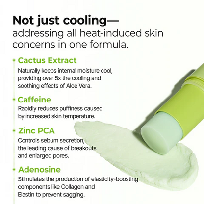 Dr.Melaxin Cactox Pore Relief Multi Balm Stick – Zinc PCA & ADENOSINE Cooling & De-Puffing Face Balm for Enlarged Pores & Puffy Skin, Pore Minimizing with Cactus Extract, Korean Skincare,