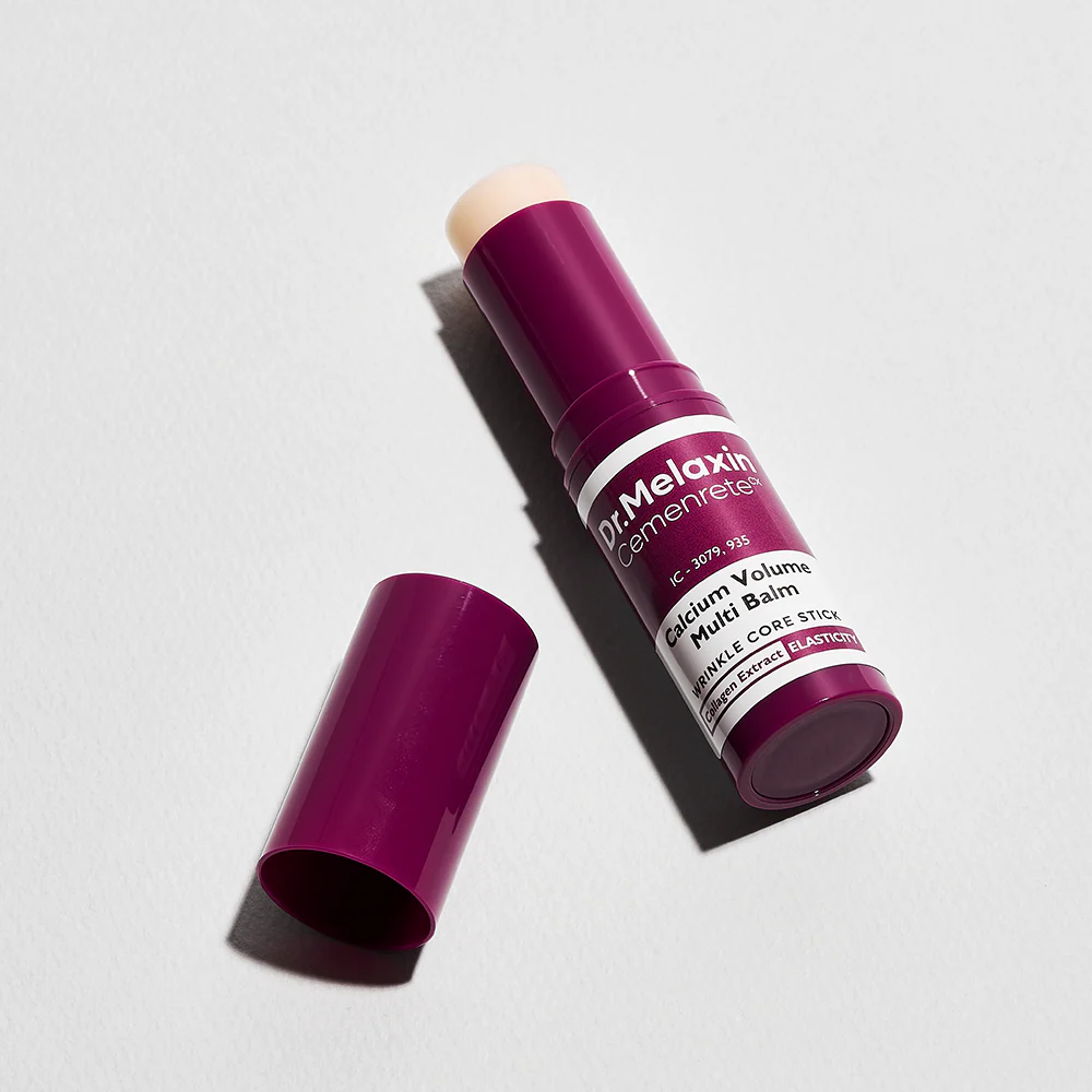 Dr.Melaxin Calcium Multi Balm Stick, Collagen & Elastin Wrinkle Stick, All-in-One Hydrating Balm, Eye & Neck Balm, Makeup Base & Face Moisture Balm, Korean Skincare