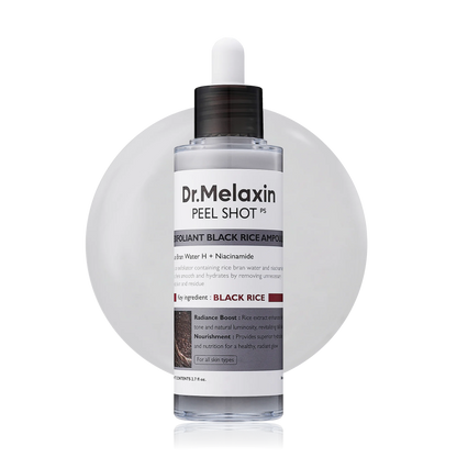 Dr.Melaxin Peel Shot Glow Rice Peeling Ampoule Duo DailySoft Exfoliating Face and Body Scrub Dead Skin CellsBlackhead Remover for All Skin Types korean skin care